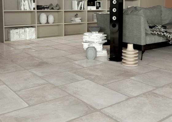 Tuscan Flagstones Cotto White Floor and Wall Tile 500x500mm