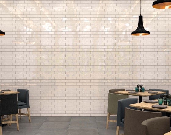 Shades Branco Ceramic Wall Tile 70 X 140mm