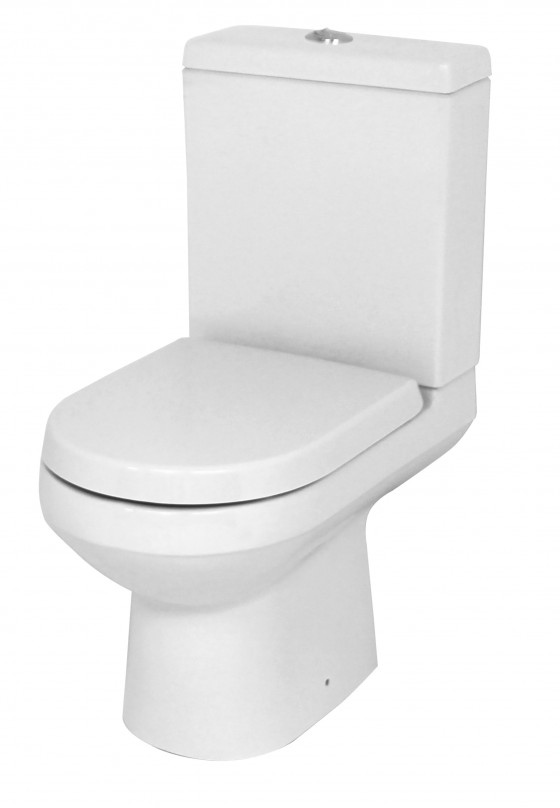 Vogue Eco Close Coupled Suite with Soft Close Seat Water Saving Toilet & Push Button Flush