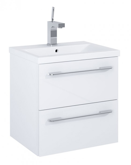 Appeal 60cm 2 Drawer Basin Unit White Wall hung