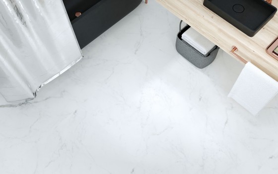 Arabesque White Marble Porcelain Floor and Wall Tile 600x600mm