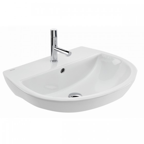 Eclipse 46cm Cloakroom Basin 2 taphole