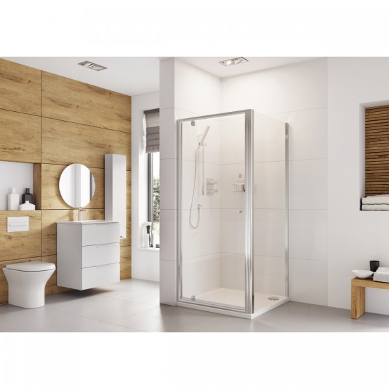 Astro Two Pivot Door and Side Panel 800 x 800mm