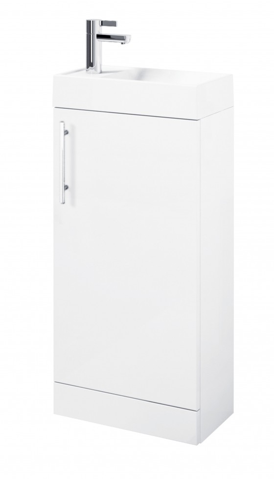 Floor Standing Vanity Unit White 40cm