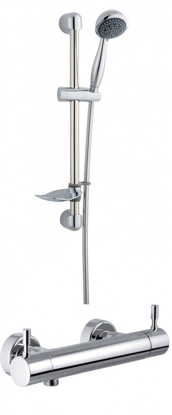 Quadro Thermostatic Shower with Silhouette Shower Kit