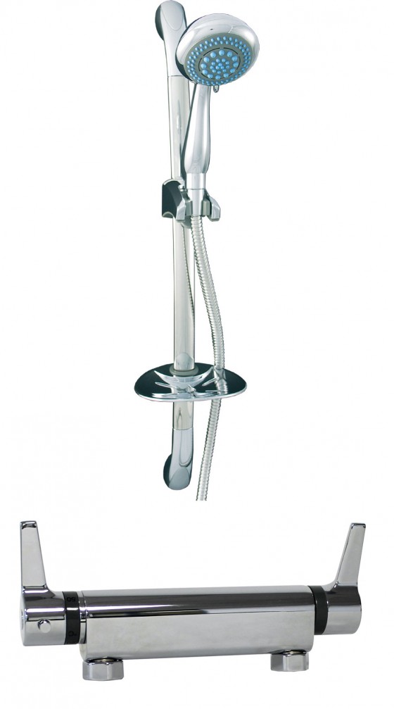 Quadro Long Lever Thermostatic Shower with Essence Shower Kit