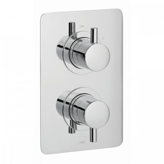 Quadro 2 Outlet, 2 Handle Thermostatic Shower Valve