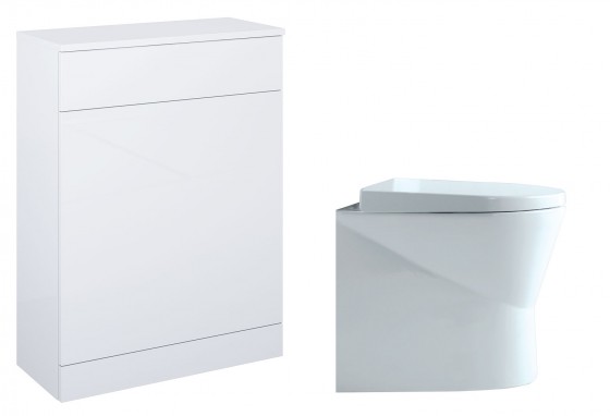 Enthuse Back to Wall Pan, Revival 2 White WC Unit & Concealed Cistern