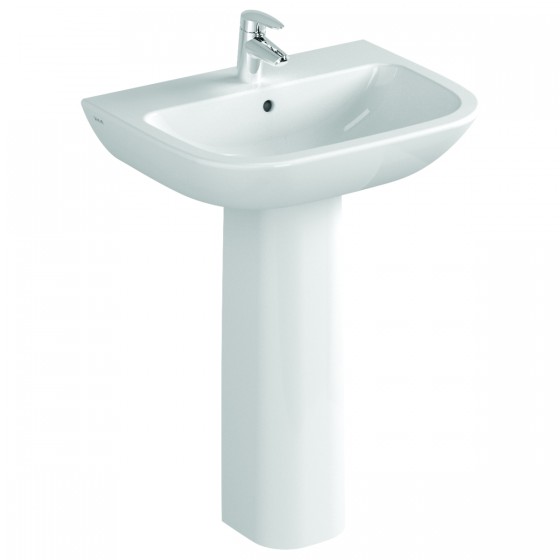 Embrace 45cm 2 taphole Basin and Full Pedestal