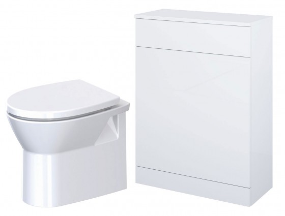 Eclipse Back to Wall Pan, Sense White WC Unit & Concealed Cistern
