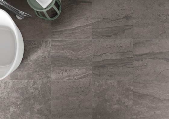 Geology Dark Graphite Porcelain Floor and Wall Tile 600x600mm