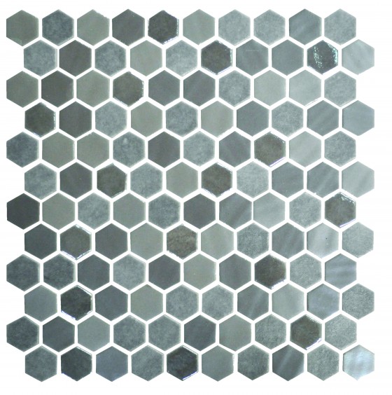 Synergy Hexagon Glass Dune Mosaic Tile 310x290mm