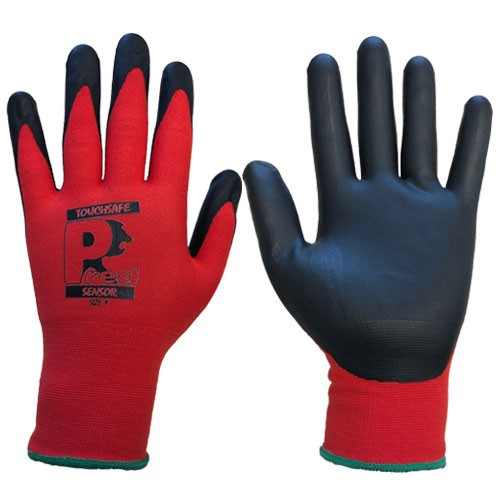 Scarlet Smooth Nitrile Grip Gloves Size 8