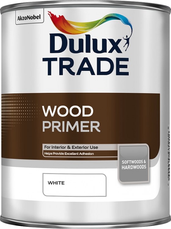 Dulux Trade Paint Wood Primer White 1lt