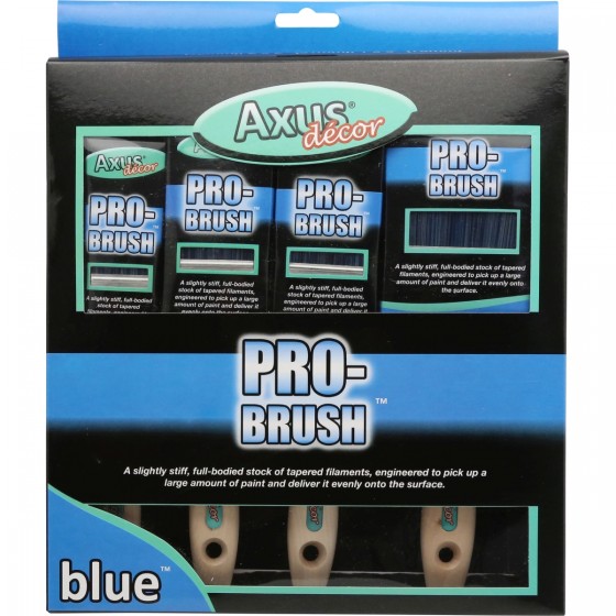 Axus Decor Blue Pro Brush Set Of 4 (1.5