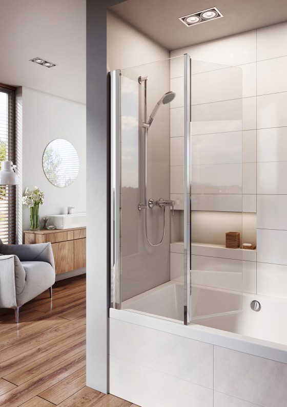 Enhance8 Pivoting Bath Screen 1500 x 910mm