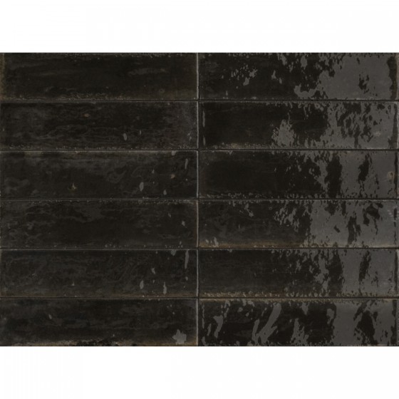 Lume Black Gloss Porcelain Wall And Floor Tile