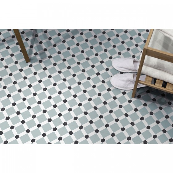 Durham Blue Porcelain Wall and Floor Tile  250x250mm