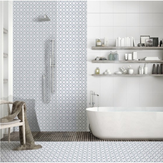 Arundel Blue Porcelain Wall and Floor Tile 250x250mm