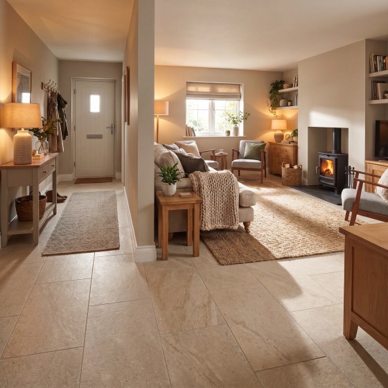 Hybrid Beige Natural Porcelain Wall & Floor Tile HB2 300x600mm