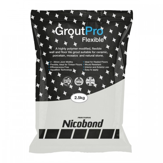 Nicobond Grout Pro Flexible White 2.5kg
