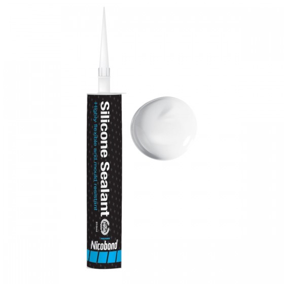 Nicobond Silicone Sealant White 310ml