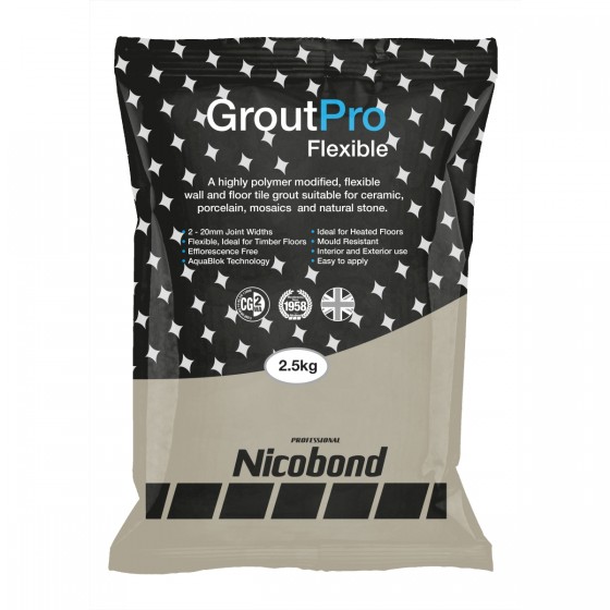 Nicobond Grout Pro Flexible Limestone 2.5kg