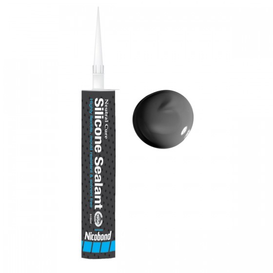 Nicobond Neutral Cure Silicone Sealant Anthracite 310ml