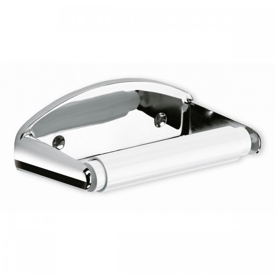 Chrome plated Toilet Roll Holder Scr Fxg & Spring Roller N&C Tiles