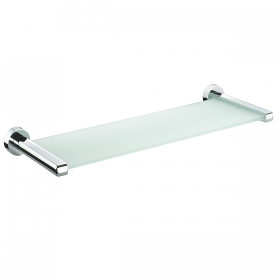 Nova Chrome Shelf Brackets with 495mm Glass Shelf