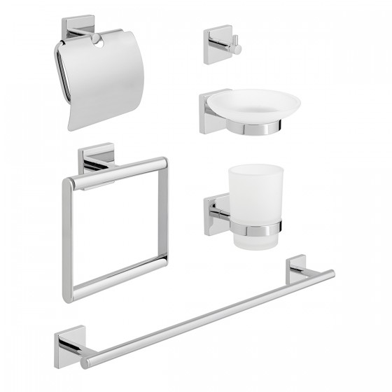 Tate Chrome Square Accessory 6 Pack