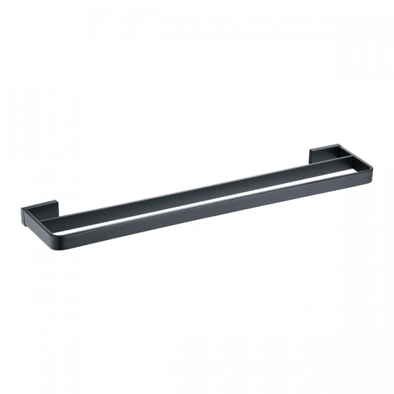 Noir D Series Matt Black Double Towel Rail