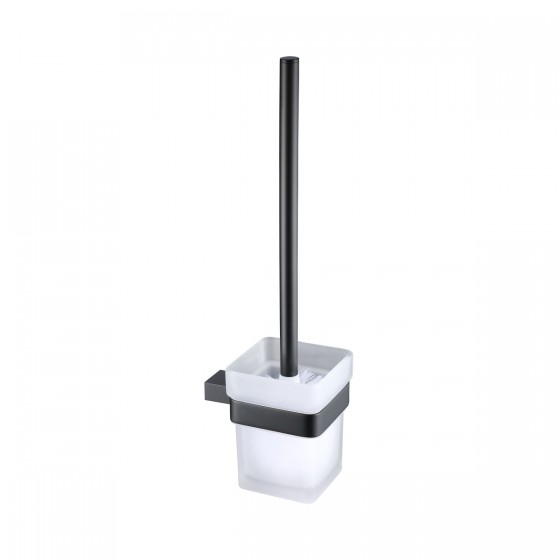 Noir D Series Matt Black Toilet Brush And Holder