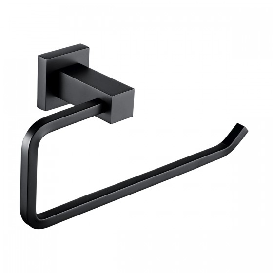 Noir A Series Matt Black Open Towel Ring