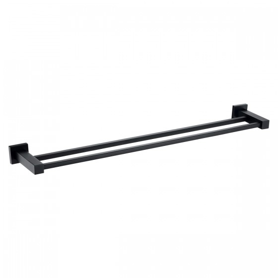 Noir A Series Matt Black Double Towel Rail