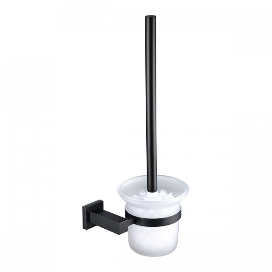 Noir A Series Matt Black Toilet Brush And Holder