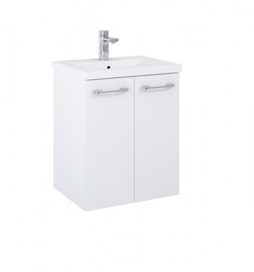 Appeal 50cm Wall Hung 2 Door Basin Unit White Gloss