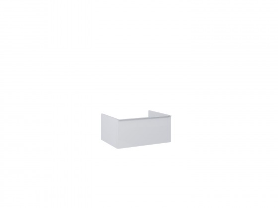Look Wall Hung Worktop Unit 60cm 1 Drawer Matt Stone with Handle