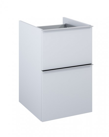 Look Wall Hung Base Unit 40cm 2 Drawer Matt Stone with Handles