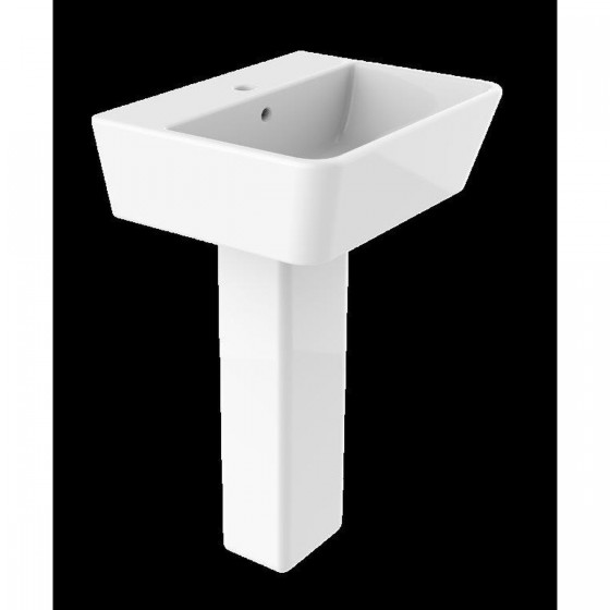 Indo 55cm 1 Taphole Basin and Full Pedestal