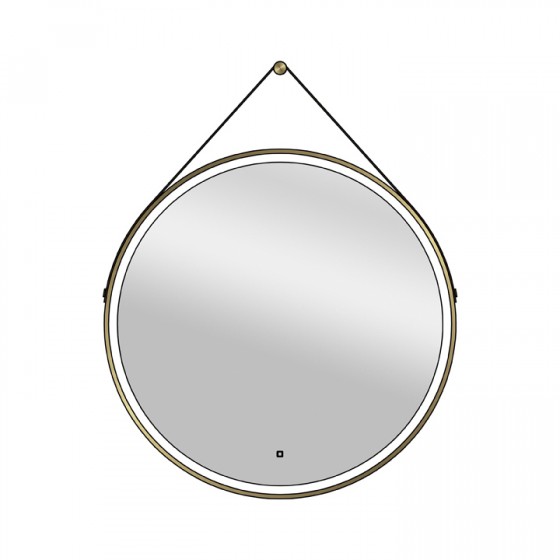 Vertex 80cm Mirror Brushed Brass Frame Led