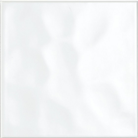 Nicobond White Bumpy Gloss Ceramic Wall Tile 200x200mm - Box of 25 tiles