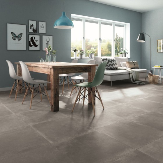 Garda Mid Grey Rectified Porcelain Floor and Wall Tile 600x600mm