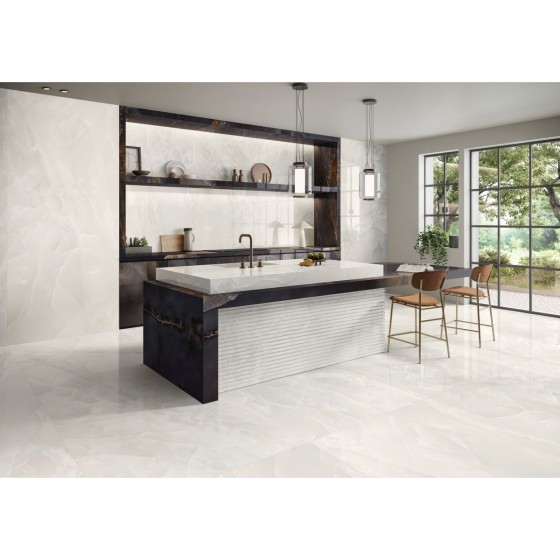 Italian Onyx Ivory Natural Porcelain Wall & Floor Tile 600x1200mm