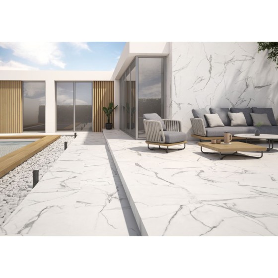 Infinity White Porcelain Paving Natural 610x610x20mm