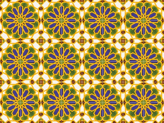 Moorish Hand Painted Marrakesh Ceramic Wall Tile 140x140mm