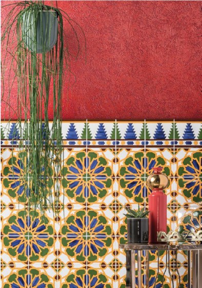 Moorish Hand Painted Marrakesh Ceramic Wall Tile 140x140mm