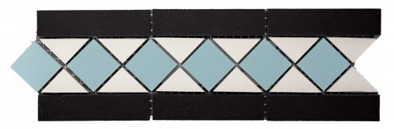 Blenheim Victorian Emerald Green Porcelain Border Floor Tile 285x93mm