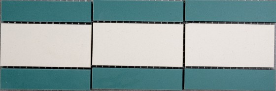 Chatsworth Victorian Porcelain Mint Green Strip Border Floor Tile 285x93mm