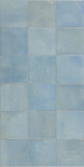 Beaumont Aqua Blue Squares Floor and Wall Tile 300x600mm